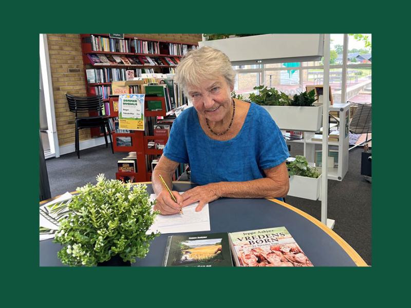 Portræt af Inge-Lise Bjørnvig på Terndrup Bibliotek