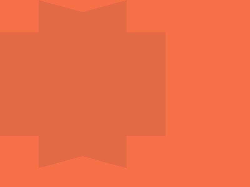 Orange grafisk baggrund med enkle geometriske former.